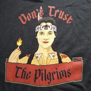 Don't Trust the Pilgrims Chive Tees Charcoal Gray Tee Addams Family Wednesday
